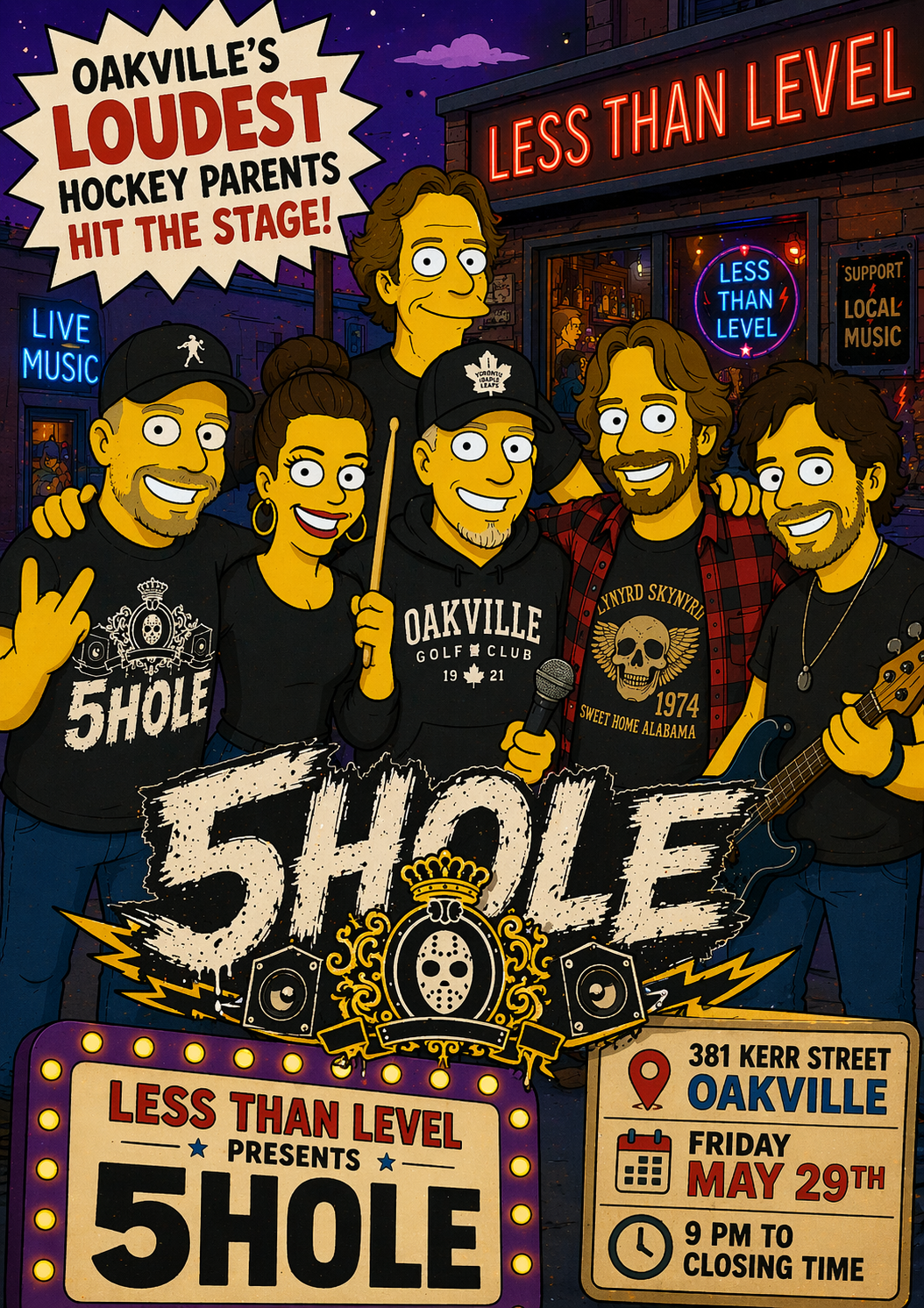 5Hole live at Less Than Level — Friday May 29, Oakville